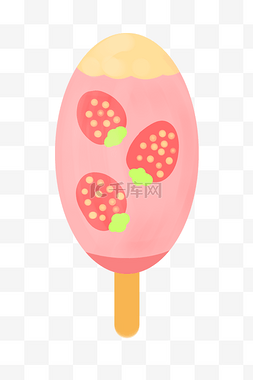 草莓冷饮图片_草莓图案冰淇淋设计