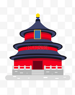 红色建筑天坛