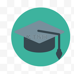 毕业帽子卡通图片_卡通灰色的毕业帽子图标