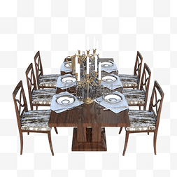 实木的中式餐桌