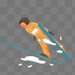 跳台滑雪图片_冬奥会跳台滑雪跳跃