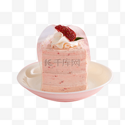 西式盘子图片_粉色创意蛋糕食物元素