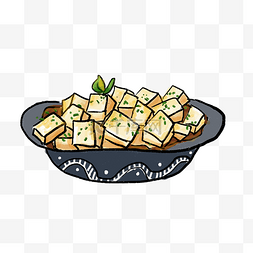 盘装炒菜豆腐