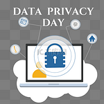 data privacy day手绘商务上锁密码