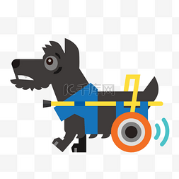 宠物用品图标图片_宠物狗残疾用品图标