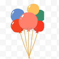 彩色的漂浮气球装饰