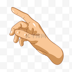 食指指路的手势插画