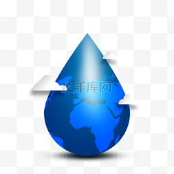 创意水滴概念图片_生态和世界水日保费概念