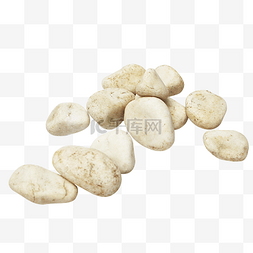 鹅卵石元素图片_白色石头