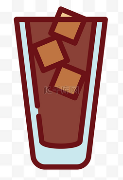 杯子冰块咖啡图片_冰镇咖啡饮料图标