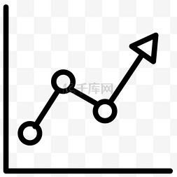 黑色创意数据上涨元素