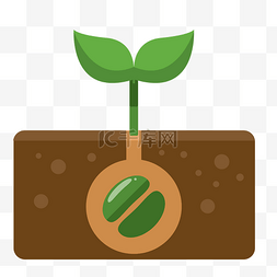蔬菜种子图片图片_卡通绿色的菜苗