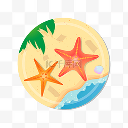 沙滩海边海星