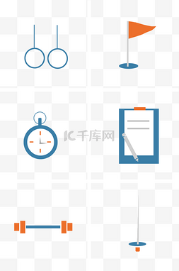 运动会logo图片_扁平体育图标