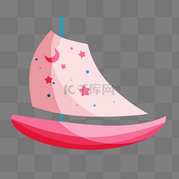 帆布包shiwu图片_卡通粉色帆船