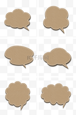 气泡虚线对话框图片_复古纸纹对话框组图3