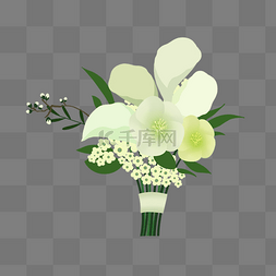 白色百合花花束