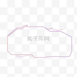 科技紫色线条图片_不规则渐变边框