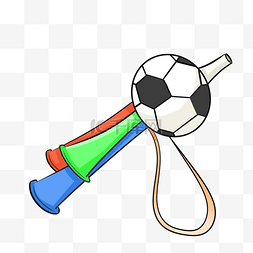 足球比赛展板图片_足球比赛喇叭插画