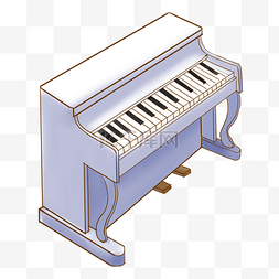  淡蓝色钢琴