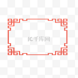 C4D中国风红色边框