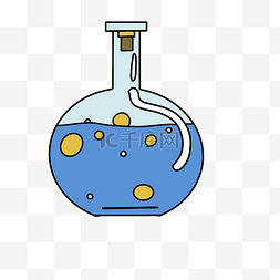 科学器材图片_创意蓝色集气瓶