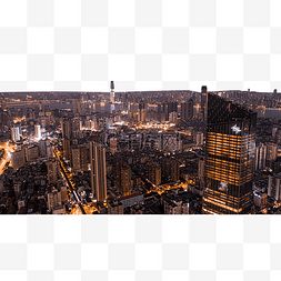 大气建筑群图片_武汉建筑夜景大气航拍