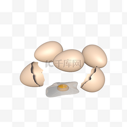 打碎的鸡蛋和蛋黄