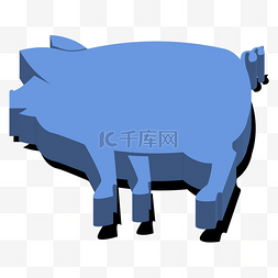 猪的侧面轮廓图标
