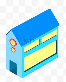 蓝色屋顶建筑