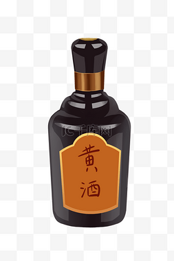 阿拉黄酒图片_端午节黄酒手绘装饰图