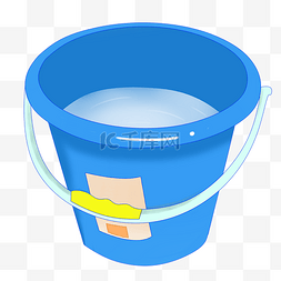 蓝色水桶图片_世界卫生日水桶插画
