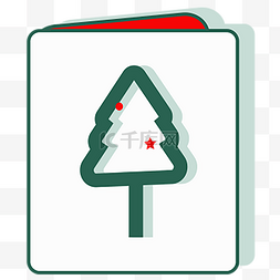 红绿简约通用app图标icon圣诞节贺