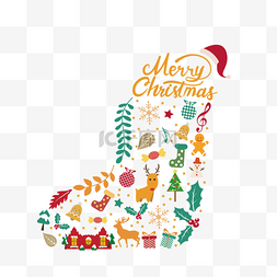 圣诞小雪人图片_圣诞节小物件组合袜子