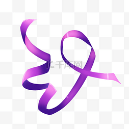 紫色丝带绸带