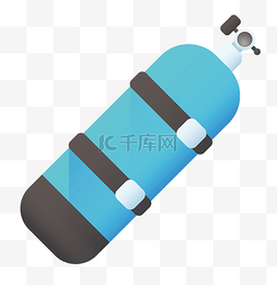 潜水器具图片_蓝色氧气管潜水器具