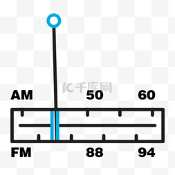 收音机AM和FM调谐器图标