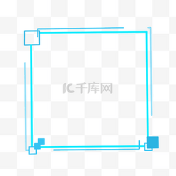 科技正方形边框图片_正方形蓝色科技边框