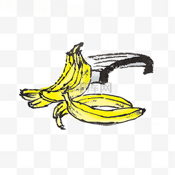 夏天新鲜水果香蕉手绘