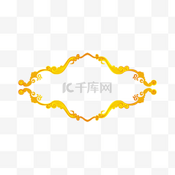 金色中国风纹理素材图片_中式通用异形边框