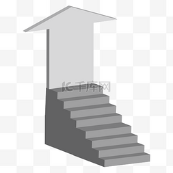 上升台阶图片_矢量立体上升的箭头楼梯