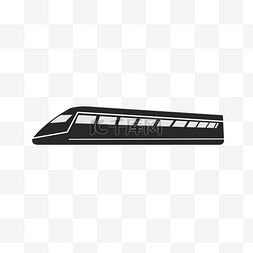 黑色高速火车插图