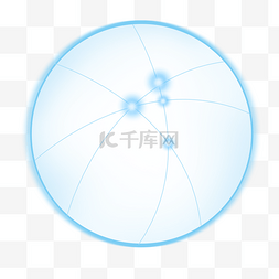 环形山地表图片_矢量手绘蓝色科技光圈