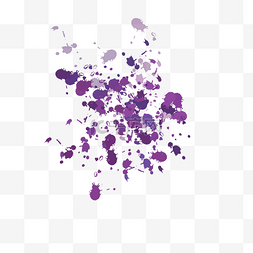 紫色水墨水彩墨点