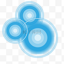 蓝色科技圆形
