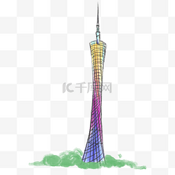 广州的士图片_地标建筑广州塔