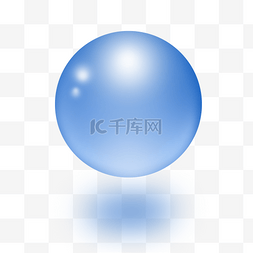 蓝色圆形球体标签