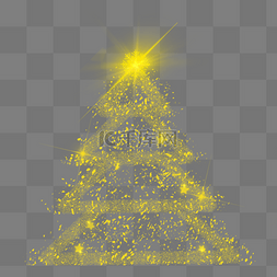 圣诞树梦幻雪花图片_可以发光的圣诞树