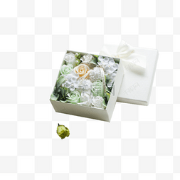 白玫瑰礼盒图片_美丽浪漫的玫瑰礼盒