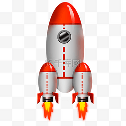红色火箭图片_喷气红色火箭